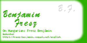 benjamin fresz business card